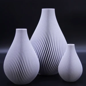 3D gedruckte Vase Groove Droplet Stone